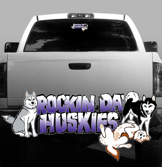 Rockin Da Huskies - Siberian Husky Decal