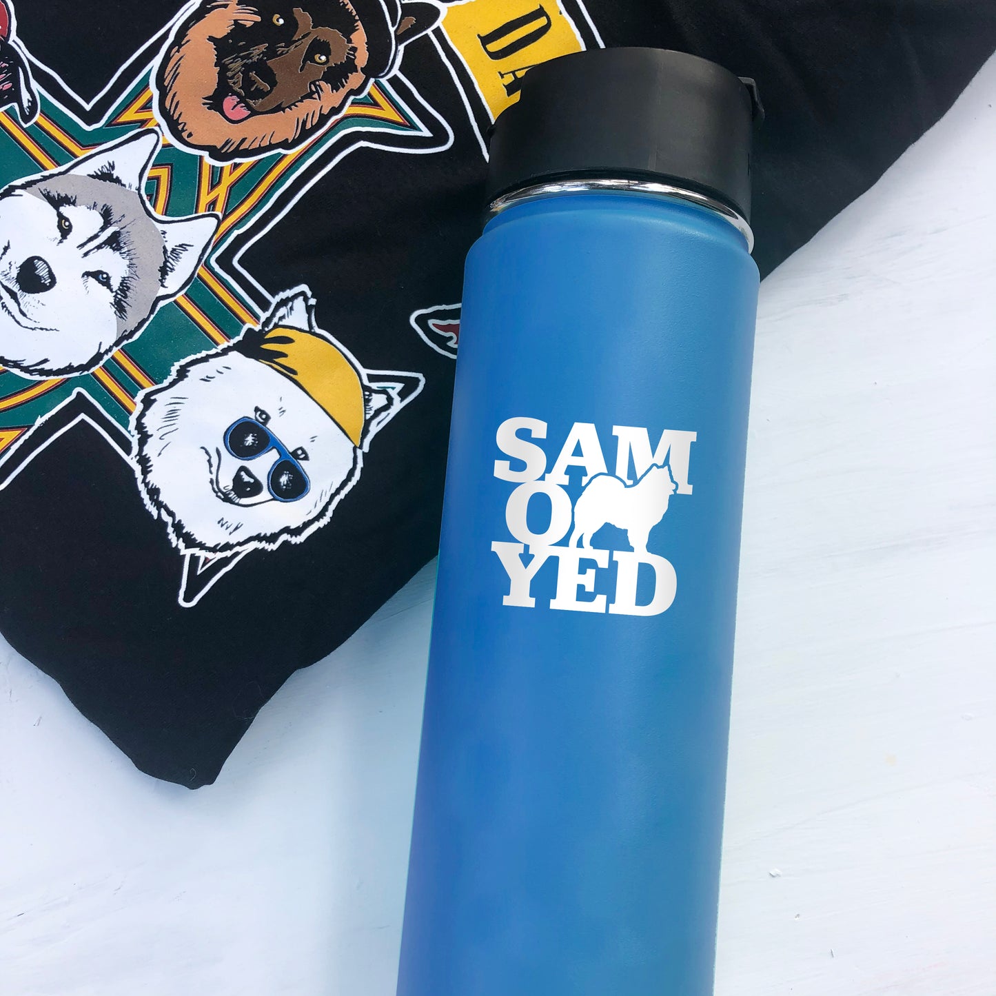 Samoyed Mini Decals - Vinyl Decal - Water Bottle, Laptop, Bike, Sled