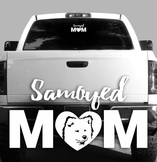 Samoyed Mom Vinyl Decal - Car, Vehicle, Sticker