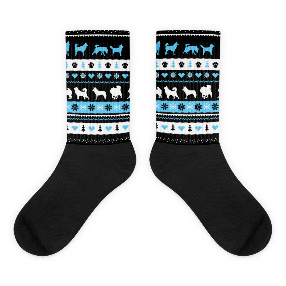 Sublimation Socks with Siberian Husky Photo Pattern