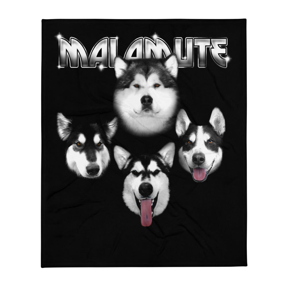 MALAMUTE KISS Throw Blanket