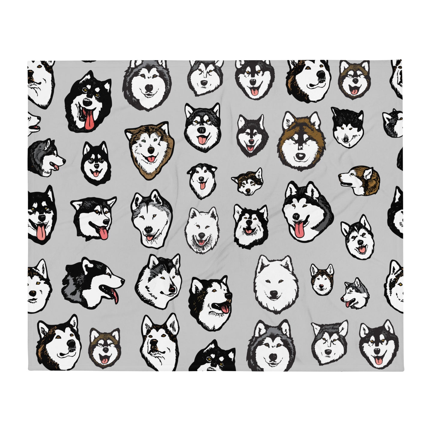 Alaskan Malamute Pattern Throw Blanket