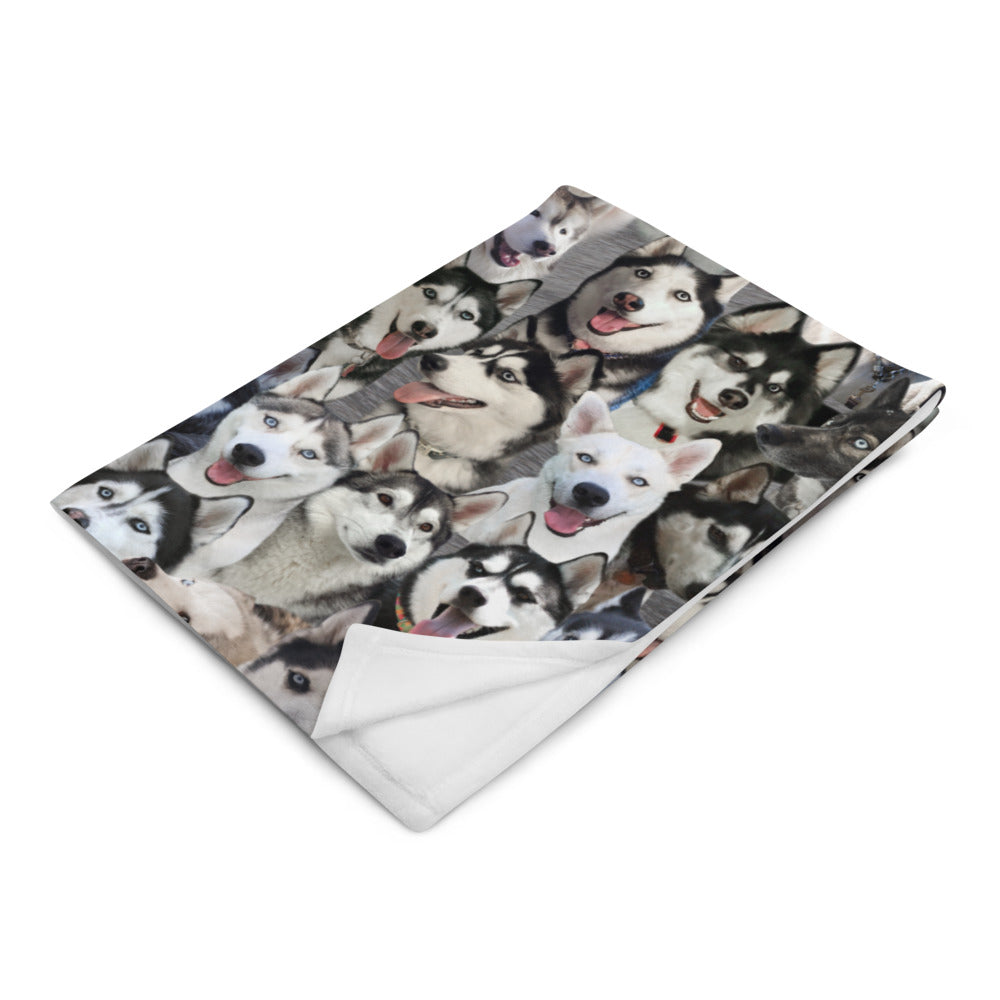 Siberian Husky Throw Blanket
