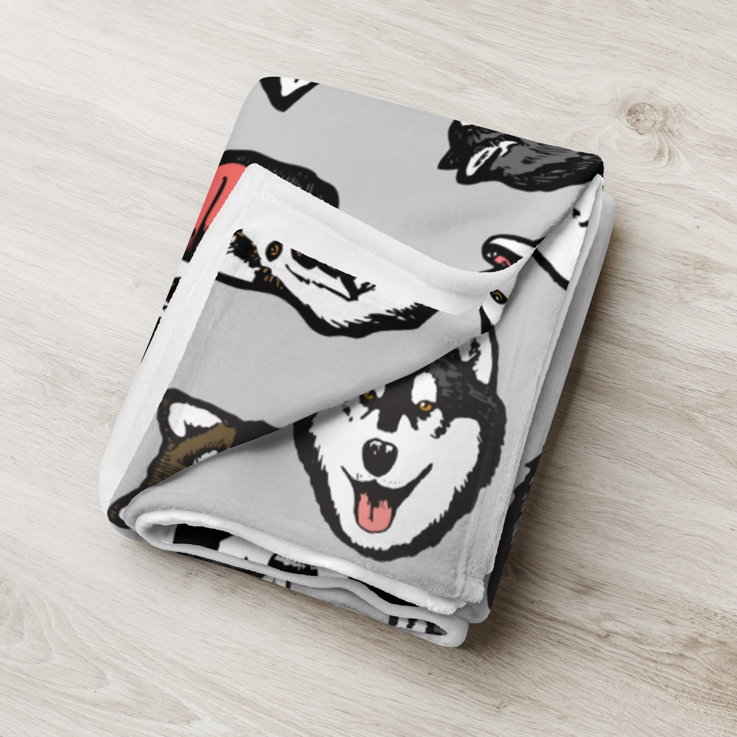 Alaskan Malamute Pattern Throw Blanket