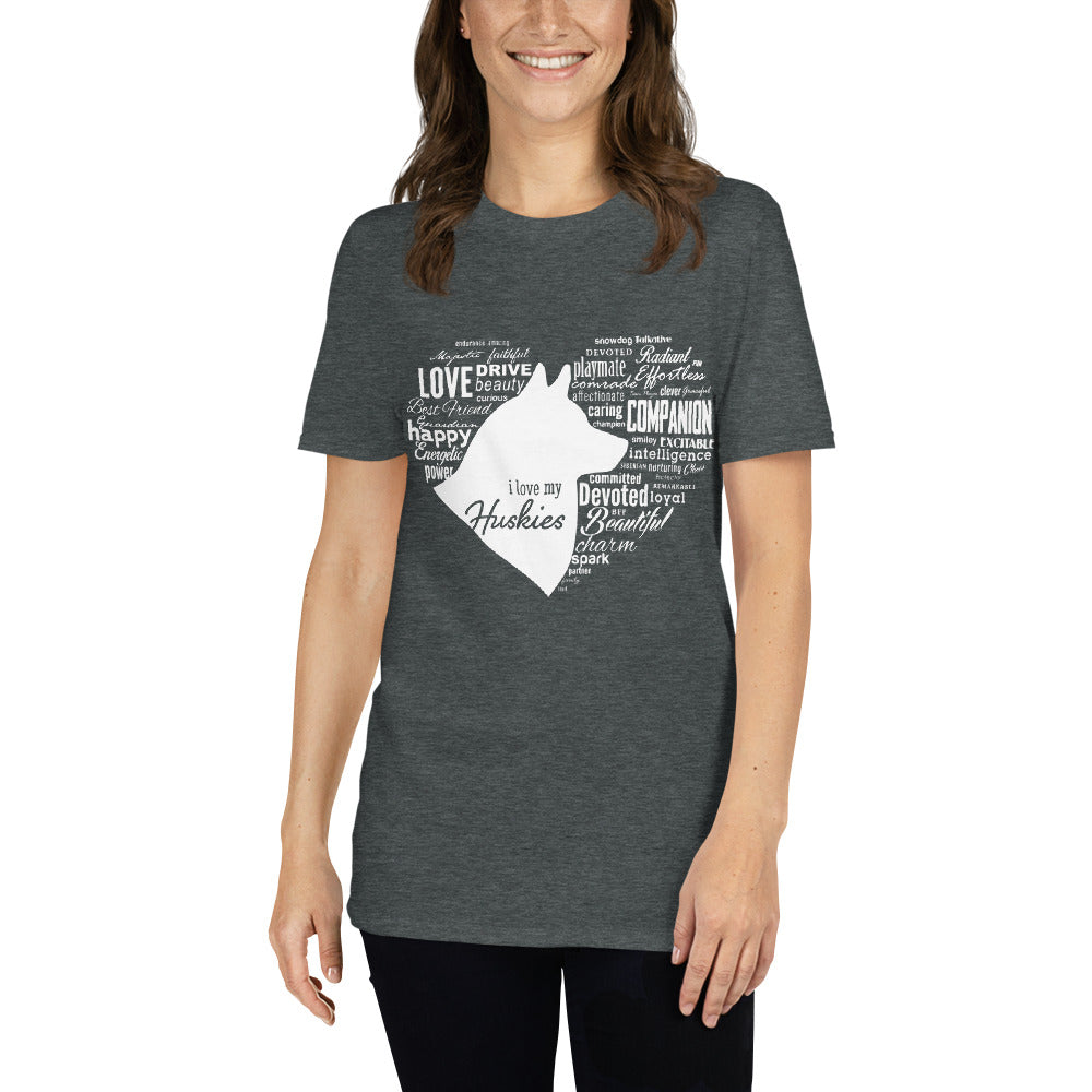 I Love My Husky or Huskies - Siberian Husky - Softstyle Tee