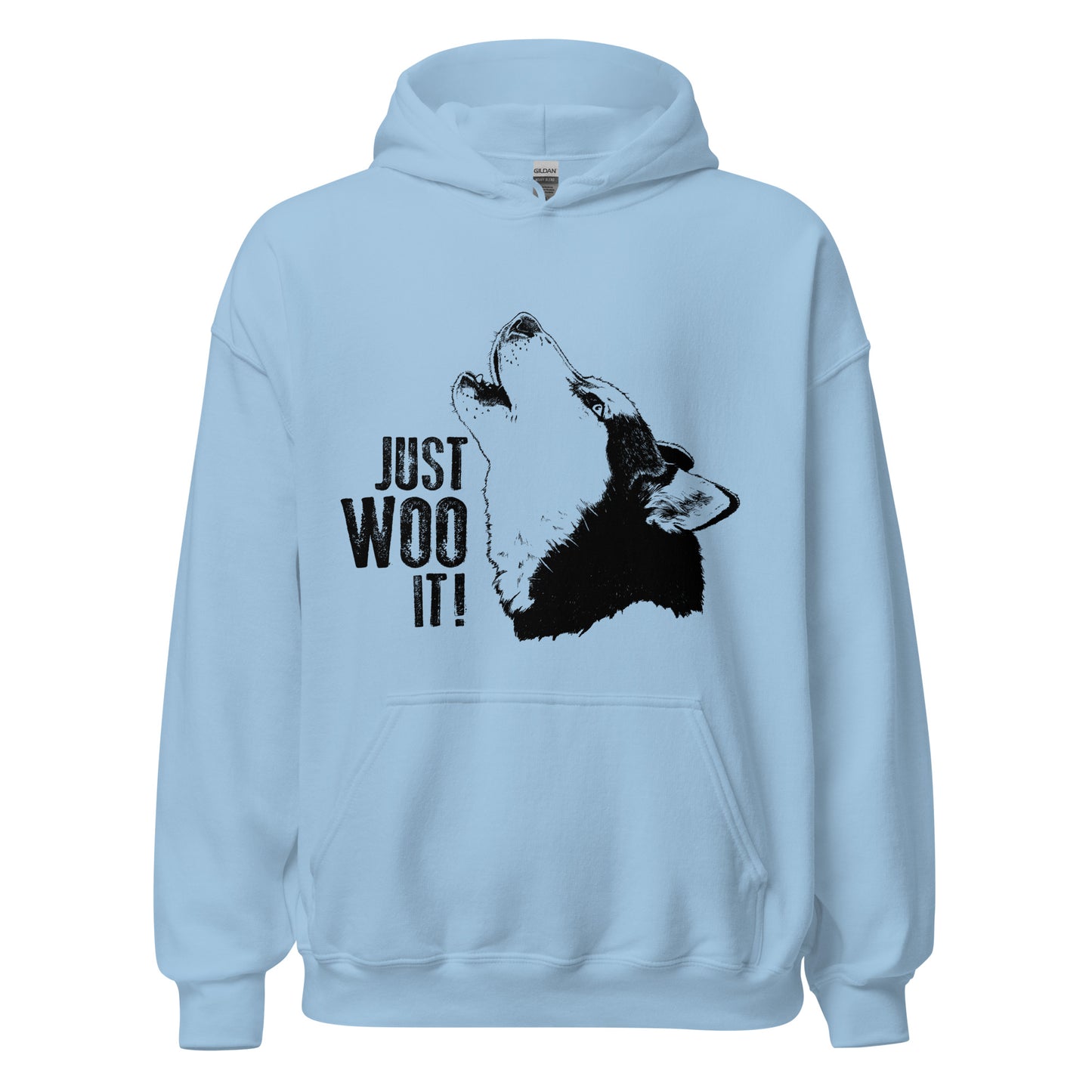 JUST WOO IT Siberian Husky Art - Sled Dog Pullover Hoodie