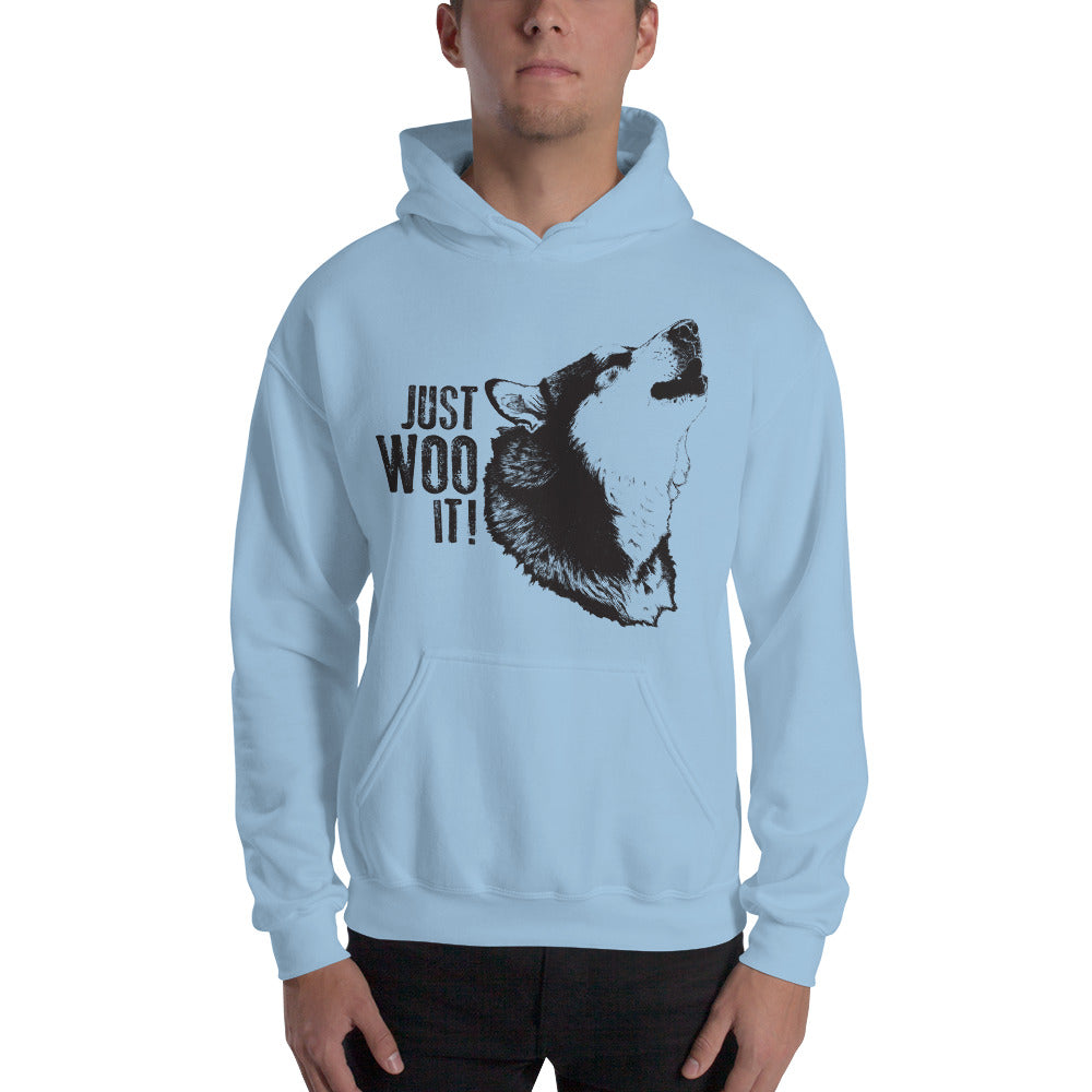 JUST WOO IT Alaskan Malamute Art - Sled Dog Pullover Hoodie