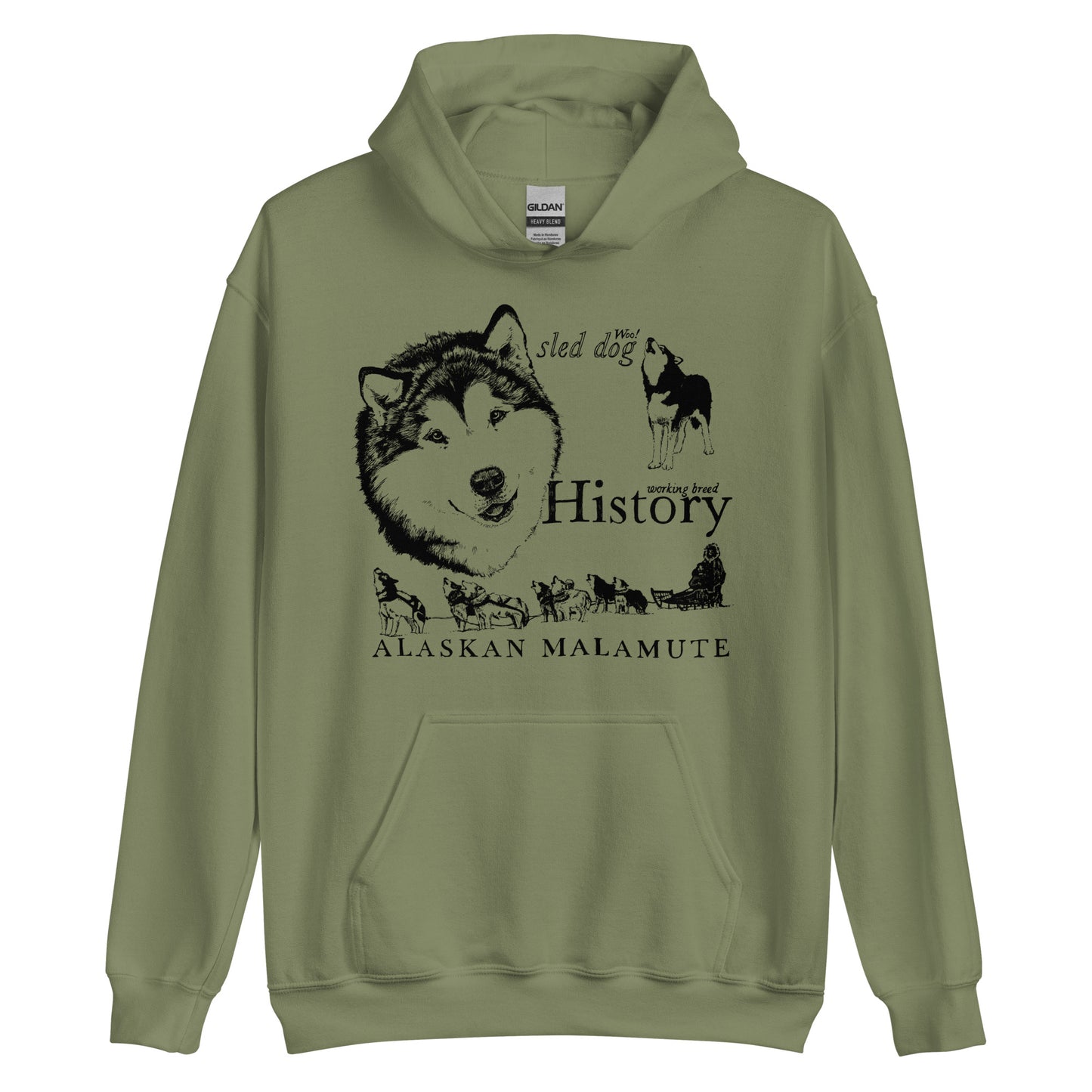Alaskan Malamute History - Pullover Hoodie