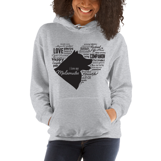 I Love My Malamute(s) - Alaskan Malamute Pullover Hoodie