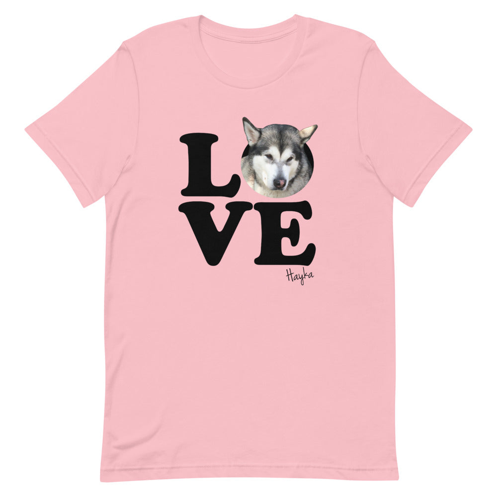 CUSTOM LOVE T-SHIRTS - Add a photo of your dog to your shirt!