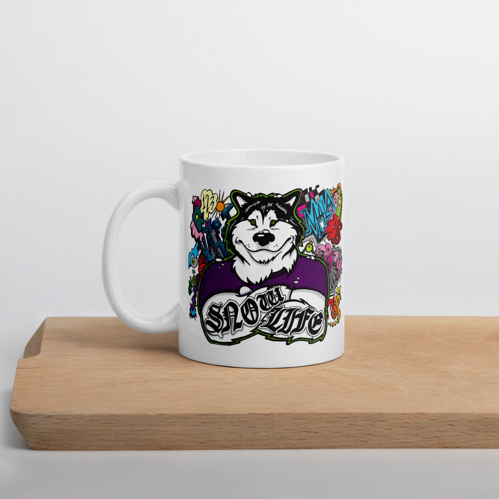 Snow Life Graffiti - Alaskan Malamute Mug - Coffee Mug