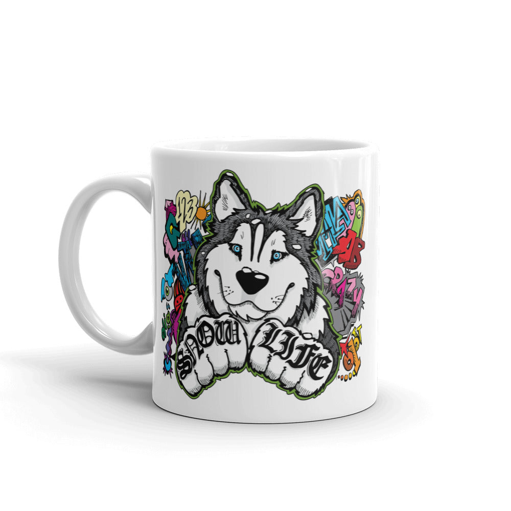 Snow Life Graffiti - Siberian Husky Mug - Coffee Mug