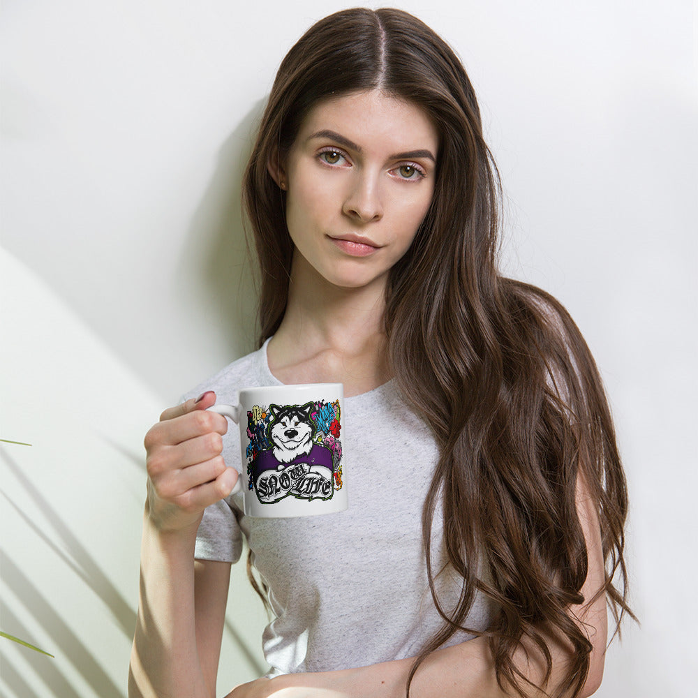 Snow Life Graffiti - Alaskan Malamute Mug - Coffee Mug