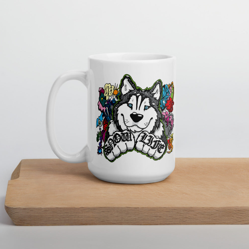 Snow Life Graffiti - Siberian Husky Mug - Coffee Mug