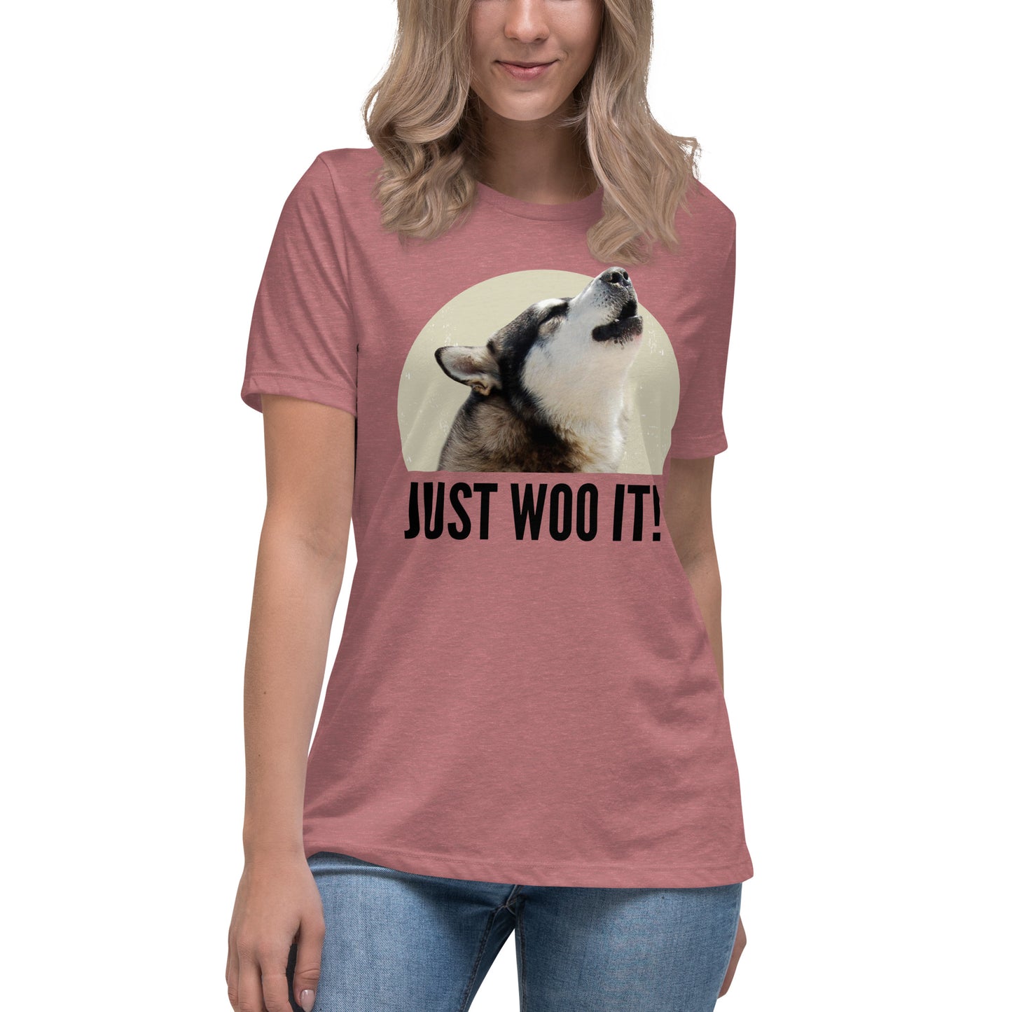 CUSTOM - JUST WOO IT - Siberian Husky, Alaskan Malamute Ladies T-Shirt