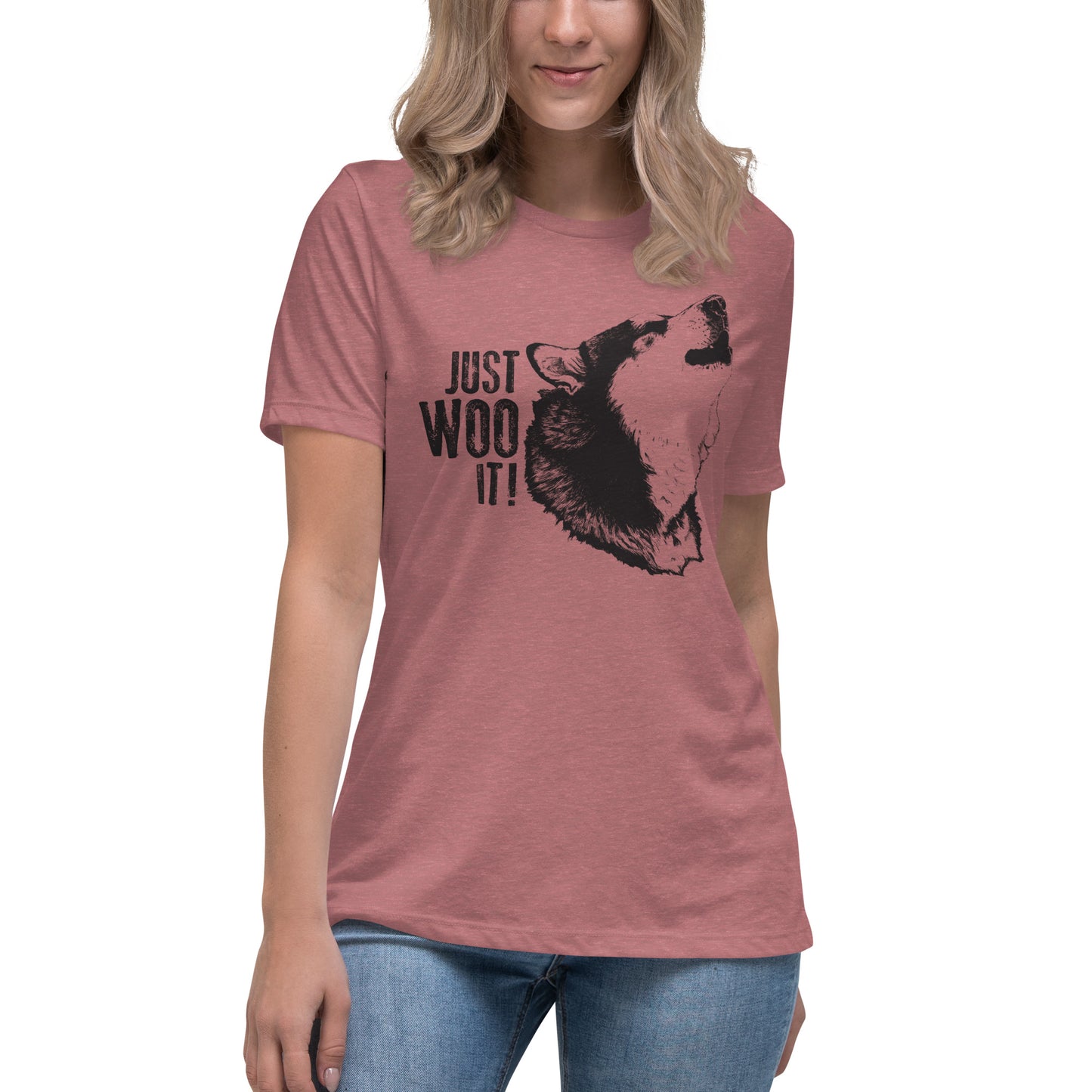 JUST WOO IT - Alaskan Malamute Ladies T-Shirt