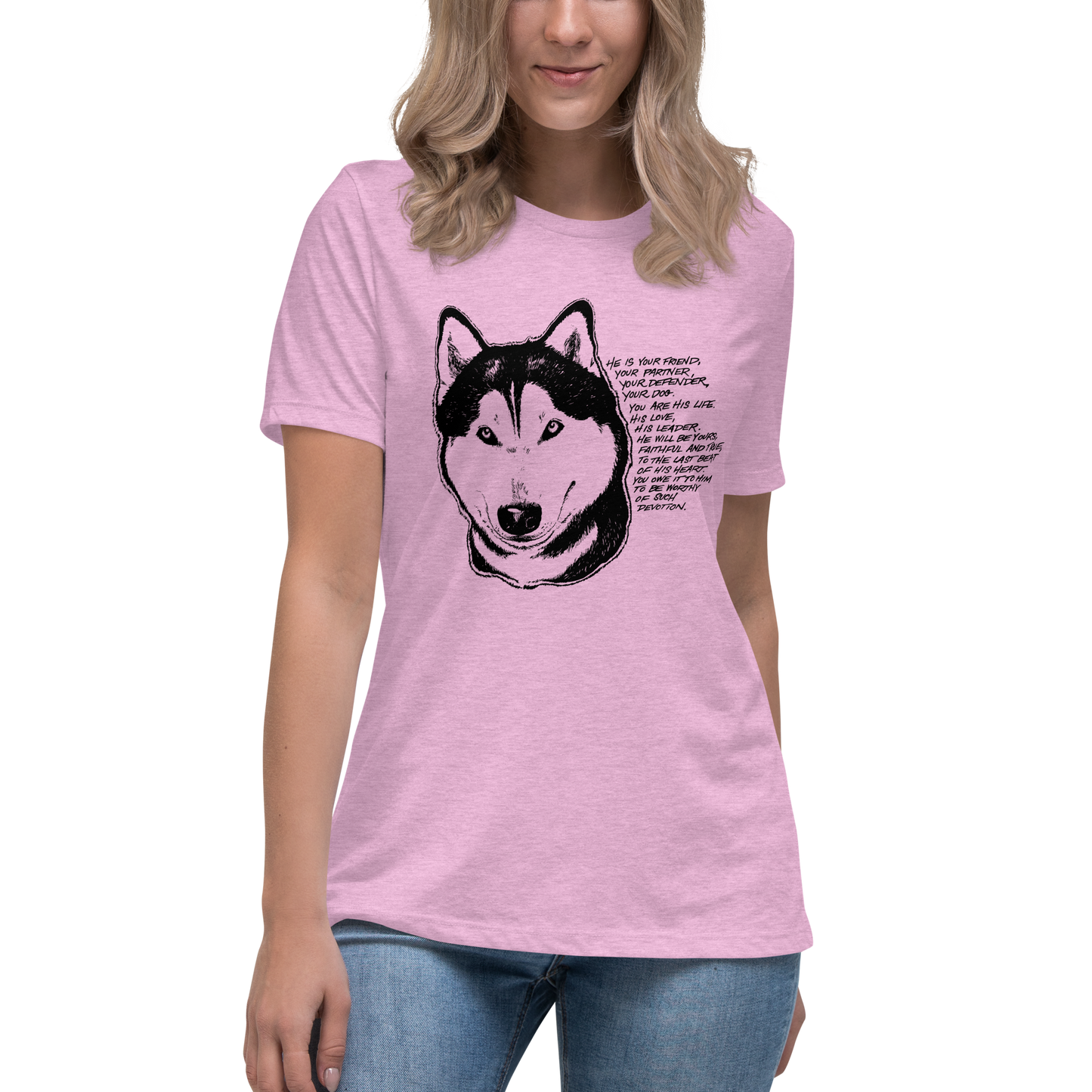 Husky Devotion - Siberian Husky Ladies T-Shirt