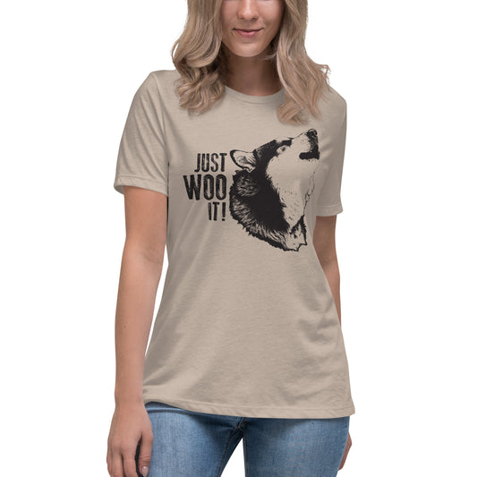 JUST WOO IT - Alaskan Malamute Ladies T-Shirt