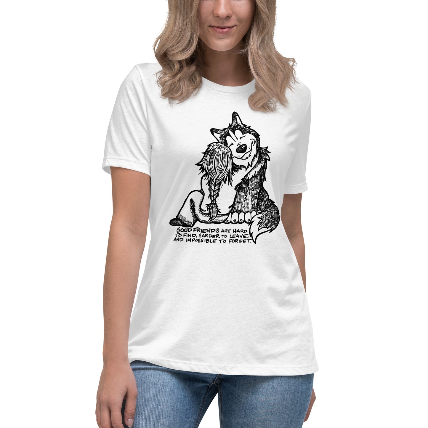 Good Friends Husky - Siberian Husky Ladies T-Shirt
